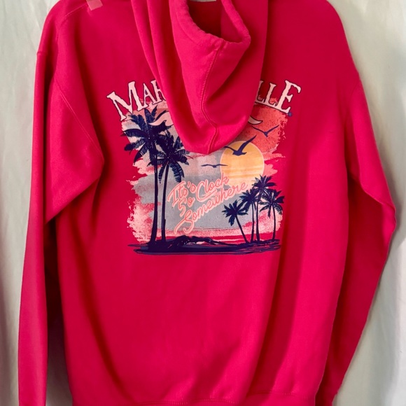 Margaritaville At Sea Pink Zip Up Hoodie Sweatshirt Collectible Women Size Med - Picture 3 of 7